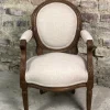 Pamono Louis XVI Style Carved Walnut Armchair with Beige Upholstery> Children's Chairs