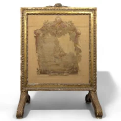 Pamono Louis XVI Style Fire Screen in Gilded Wood> Room Dividers & Screens