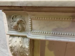Pamono Louis XVI Style Fireplace in White Carrara Marble, 19th Century> Fireplaces And Mantels
