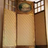 Pamono Louis XVI Style French Screen in Gilded Wood with Oil Painting and Ground Glass> Room Dividers & Screens