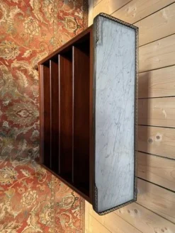 New Pamono Louis XVI Style Mahogany and Carrara Marble Bibus
