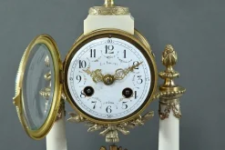 Pamono Louis XVI Style Marble and Bronze Clock from Mougin, 1889><noscript><img width=
