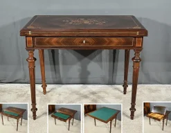 Outlet Pamono Louis Xvi Style Marquetry System Table, Late 19th Century