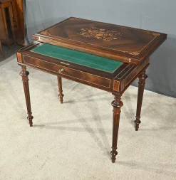 Outlet Pamono Louis Xvi Style Marquetry System Table, Late 19th Century