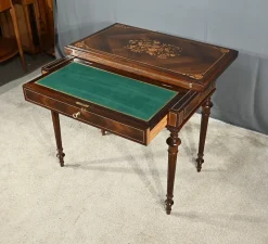 Outlet Pamono Louis Xvi Style Marquetry System Table, Late 19th Century