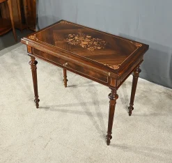 Outlet Pamono Louis Xvi Style Marquetry System Table, Late 19th Century