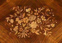 Outlet Pamono Louis Xvi Style Marquetry System Table, Late 19th Century