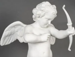 Pamono Louis XVI Style Sculpture of Amor with Bow, Bisque on Gilt Bronze Mount><noscript><img width=