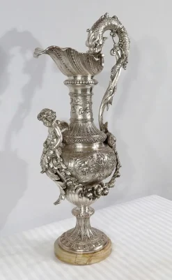 Pamono Louis XVI Style Silver Ewer, 19th Century><noscript><img width=