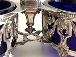Pamono Louis XVI Style Silver Salt Cellars from Georges Bachelet, 1880s, Set of 2><noscript><img width=