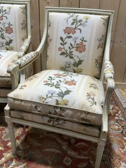 Pamono Louis XVI Style Sofa and Chairs, Set of 3><noscript><img width=