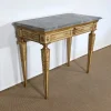 Pamono Louis XVI Style 19th-Century Marble and Golden Wood Console Table> Console Tables