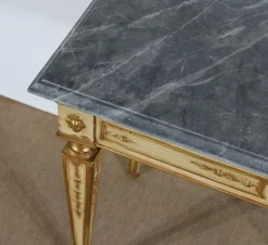 Pamono Louis XVI Style 19th-Century Marble and Golden Wood Console Table><noscript><img width=