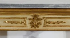 Pamono Louis XVI Style 19th-Century Marble and Golden Wood Console Table><noscript><img width=