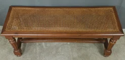 Pamono Louis XVI Style Walnut and Beech Bench, Early 20th Century><noscript><img width=