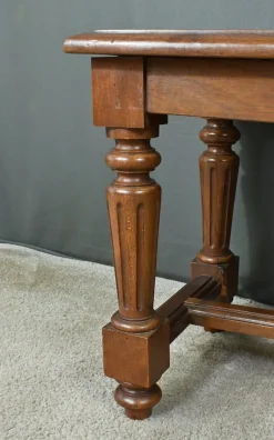 Pamono Louis XVI Style Walnut and Beech Bench, Early 20th Century><noscript><img width=