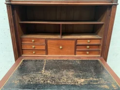 Pamono Louis XVI 19th Century Mahogany Secretary in Grey Veined Marble Top><noscript><img width=
