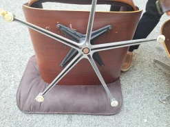 Pamono Lounge Chair in Grey Fabric by Charles & Ray Eames for ICF De Padova, 1960s><noscript><img width=