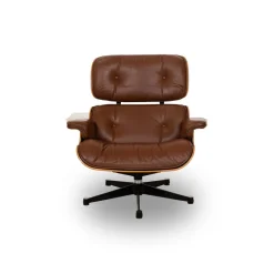 Pamono Lounge Chair in Leather by Charles & Ray Eames for Herman Miller><noscript><img width=
