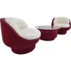 Pamono Lounge Chairs and Coffee Table, France, 1970s, Set of 3> Living Room Sets
