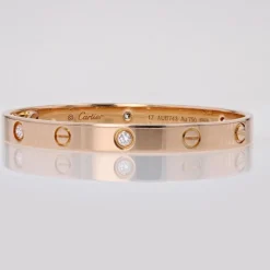 Pamono Love 4 Diamonds 18 Karat Rose Gold Bracelet from Cartier><noscript><img width=