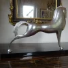 New Pamono Lovet-Lorski, Modernist Art Deco Style Horse, Bronze on Marble Base, 1970s