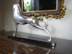 New Pamono Lovet-Lorski, Modernist Art Deco Style Horse, Bronze on Marble Base, 1970s