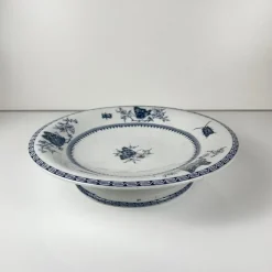 Clearance Pamono Low Blue Butterfly Compote Dish on Pedestal by Minton & Co., 1876