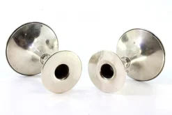 Pamono Low Candlesticks in Silver, Set of 2><noscript><img width=