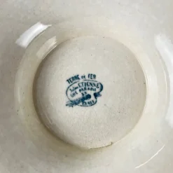 Pamono Low Fruit Bowl in Blue Iron Earth, 1800s><noscript><img width=