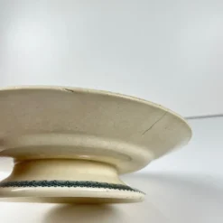 Pamono Low Fruit Bowl in Blue Iron Earth, 1800s><noscript><img width=