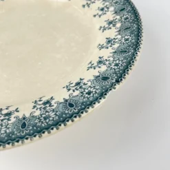 Pamono Low Fruit Bowl in Blue Iron Earth, 1800s><noscript><img width=