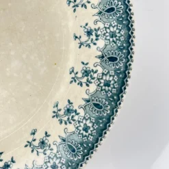 Pamono Low Fruit Bowl in Blue Iron Earth, 1800s><noscript><img width=