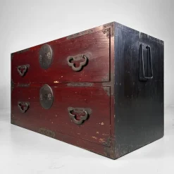 Pamono Low Japanese Meiji Tansu Chest of Drawers, 1910s> Cabinets & Wardrobes