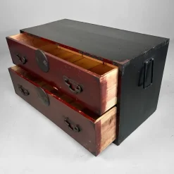 Pamono Low Japanese Meiji Tansu Chest of Drawers, 1910s><noscript><img width=