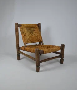 Discount Pamono Low Rope Lounge Chair by Audoux-Minet, France, 1950s