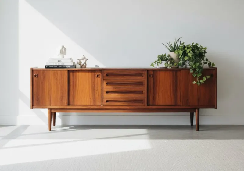 Pamono Low Rosewood Sideboard by Johannes Andersen for Uldum Møbelfabrik, 1960s> Sideboards & Buffets