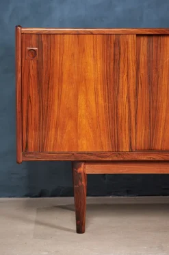 Pamono Low Rosewood Sideboard by Johannes Andersen for Uldum Møbelfabrik, 1960s><noscript><img width=