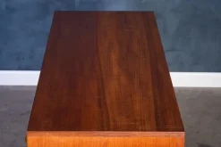 Pamono Low Teak Sideboard with Brass Handles by Peter Løvig Nielsen, 1960s><noscript><img width=