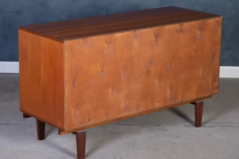 Pamono Low Teak Sideboard with Brass Handles by Peter Løvig Nielsen, 1960s> Sideboards & Buffets