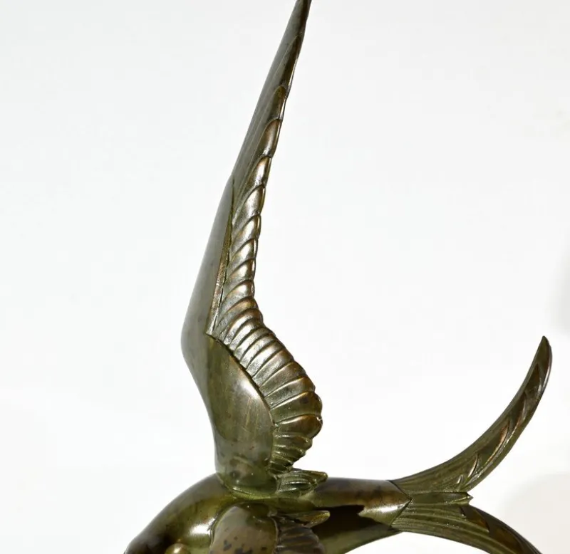 Clearance Pamono L.Rochard, Seagull on a Wave, 20th Century, Bronze