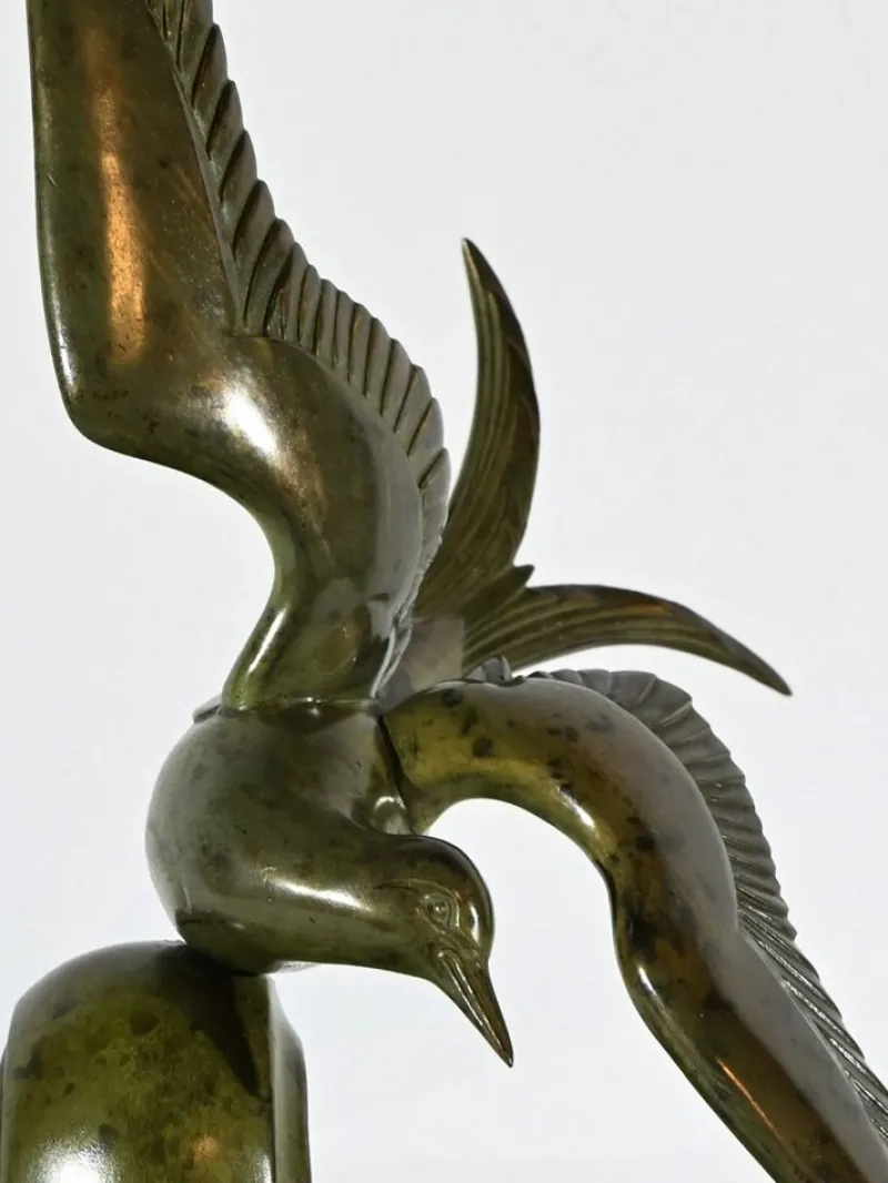 Clearance Pamono L.Rochard, Seagull on a Wave, 20th Century, Bronze