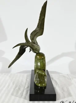 Clearance Pamono L.Rochard, Seagull on a Wave, 20th Century, Bronze