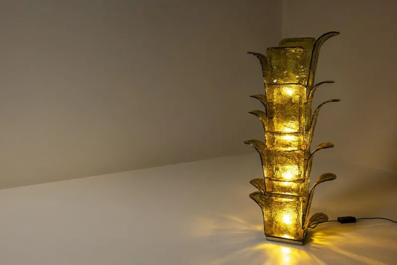 Pamono LT 320 Cactus Floor Lamp in Yellow Murano Glass by Carlo Nason for Mazzega, Italy, 1960s> Floor Lamps