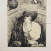 Pamono Luc-Albert Moreau, Lady in Saloon, Original Lithograph, Early 20th Century> Old Masters