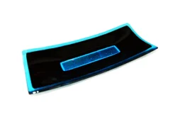 Pamono Luce R30 Black and Aquamarine Murano Glass Centerpiece by Stefano Birello for VeVe Glass, 2019> Decorative Objects