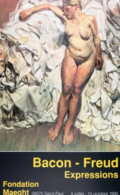 Pamono Lucian Freud Nude with Pleated Sheets Poster> Posters|Wall Decor
