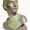 Sale Pamono Lucien Charles Edouard Alliot, Bust of Art Deco Woman, Bronze