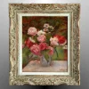 Discount Pamono Lucien Mignon, Impressionist Bouquet of Roses, 1930, Oil on Canvas, Framed