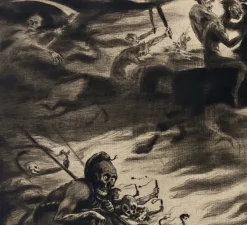 Pamono Ludwig Hesshaimer, Der Weltkrieg - Ein Totentanz, Etching, Hand-Signed><noscript><img width=